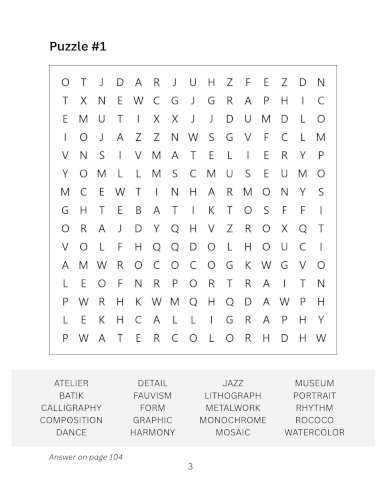 Word Search for Adults puzzle